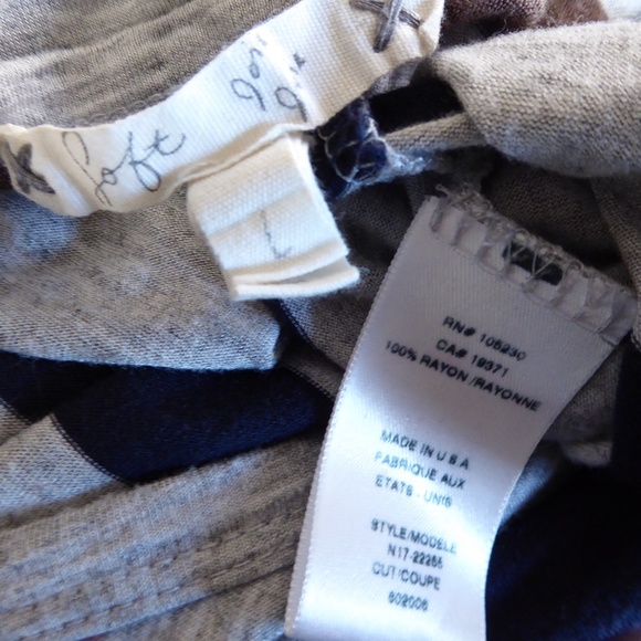 Soft Joie Gray Blue Oversized Top Shirt T-shirt L - Picture 7 of 7